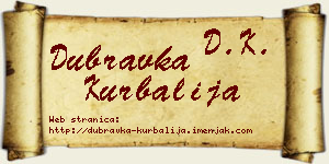 Dubravka Kurbalija vizit kartica